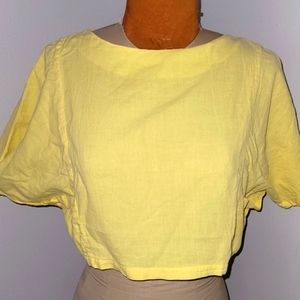 Chic Sport yellow crop top Sz S. 🇺🇸